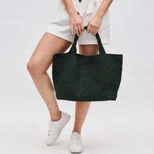 Load image into Gallery viewer, Sol Selene Sky's The Limit - Large Woven Neoprene Tote: Chocolate