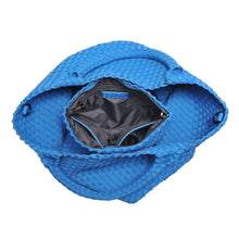 Load image into Gallery viewer, Sol Selene Sky's The Limit - Medium Woven Neoprene Tote: Sand Black