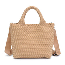 Load image into Gallery viewer, Sky's The Limit - Woven Neoprene Small Crossbody: Sand Black