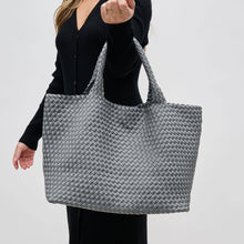 Load image into Gallery viewer, Sol Selene Sky's The Limit - Large Woven Neoprene Tote: Chocolate