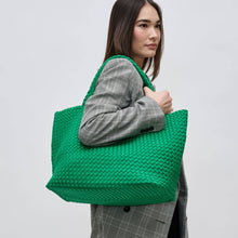 Load image into Gallery viewer, Sol Selene Sky's The Limit - Large Woven Neoprene Tote: Chocolate