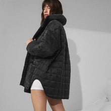 Load image into Gallery viewer, Lunya Quilted Silk Comforter Coat: Immersed Black/Immersed Black, S