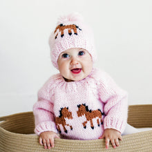 Load image into Gallery viewer, Pony Sweater Blush for Baby &amp; Toddler: 12-18 months