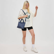 Load image into Gallery viewer, Sky's The Limit - Woven Neoprene Small Crossbody: Sand Black