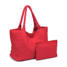 Load image into Gallery viewer, Sol Selene Sky's The Limit - Large Woven Neoprene Tote: Chocolate