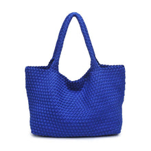 Load image into Gallery viewer, Sol Selene Sky's The Limit - Large Woven Neoprene Tote: Chocolate