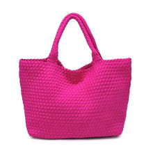 Load image into Gallery viewer, Sol Selene Sky's The Limit - Large Woven Neoprene Tote: Chocolate