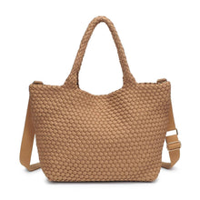 Load image into Gallery viewer, Sol Selene Sky's The Limit - Medium Laced Up Eco-Edition Tote: Black