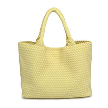 Load image into Gallery viewer, Sol Selene Sky's The Limit - Large Woven Neoprene Tote: Chocolate
