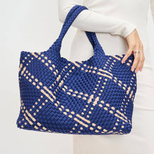 Load image into Gallery viewer, Sol Selene Sky's The Limit - Large Woven Neoprene Tote: Chocolate