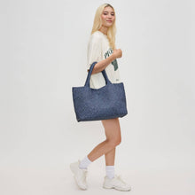 Load image into Gallery viewer, Sol Selene Sky's The Limit - Large Woven Neoprene Tote: Chocolate
