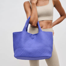 Load image into Gallery viewer, Sol Selene Sky's The Limit - Large Woven Neoprene Tote: Chocolate