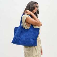 Load image into Gallery viewer, Sol Selene Sky's The Limit - Large Woven Neoprene Tote: Chocolate