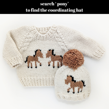 Load image into Gallery viewer, Pony Sweater Natural for Baby &amp; Toddler: 0-6 months