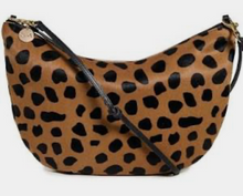 Load image into Gallery viewer, Clare V Lune Calf Hair Leopard Shoulder Bag