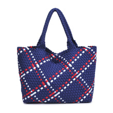 Load image into Gallery viewer, Sol Selene Sky's The Limit - Large Woven Neoprene Tote: Chocolate