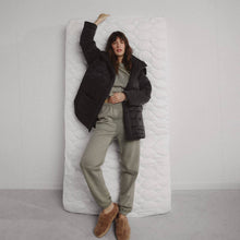 Load image into Gallery viewer, Lunya Quilted Silk Comforter Coat: Immersed Black/Immersed Black, S