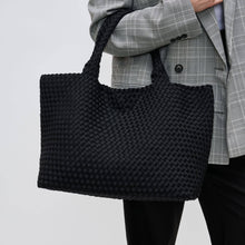 Load image into Gallery viewer, Sol Selene Sky's The Limit - Large Woven Neoprene Tote: Chocolate