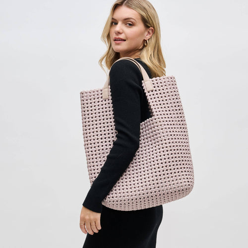 Sol and Selene Zenith Zen - Hand Woven Knot Tote - Nude