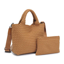 Load image into Gallery viewer, Sky's The Limit - Woven Neoprene Small Crossbody: Sand Black