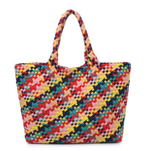 Load image into Gallery viewer, Sol Selene Sky's The Limit - Large Woven Neoprene Tote: Chocolate