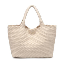 Load image into Gallery viewer, Sol Selene Sky's The Limit - Large Woven Neoprene Tote: Chocolate