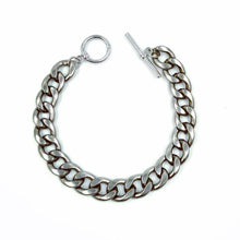 Load image into Gallery viewer, Eye Candy Silver matte African druzy beaded bracelet with baguette bead