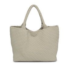 Load image into Gallery viewer, Sol Selene Sky's The Limit - Large Woven Neoprene Tote: Chocolate