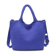 Load image into Gallery viewer, Sol Selene Sky's The Limit - Medium Woven Neoprene Tote: Sand Black