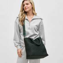 Load image into Gallery viewer, Sol Selene Sky's The Limit - Medium Woven Neoprene Tote: Sand Black