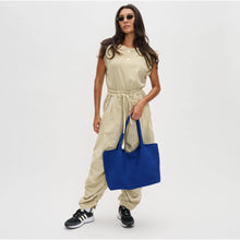Load image into Gallery viewer, Sol Selene Sky's The Limit - Large Woven Neoprene Tote: Chocolate
