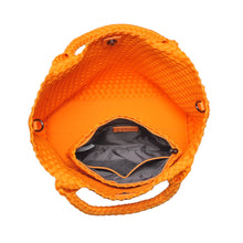 Load image into Gallery viewer, Sol Selene Sky's The Limit - Medium Woven Neoprene Tote: Sand Black