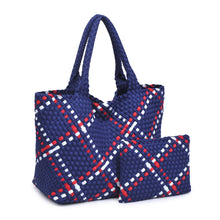 Load image into Gallery viewer, Sol Selene Sky's The Limit - Large Woven Neoprene Tote: Chocolate