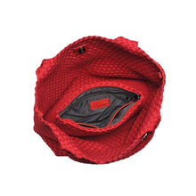 Load image into Gallery viewer, Sol Selene Sky's The Limit - Medium Woven Neoprene Tote: Sand Black