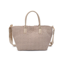 Load image into Gallery viewer, Sol Selene -Soltice Medium  Hand Woven Knot Tote: Nude