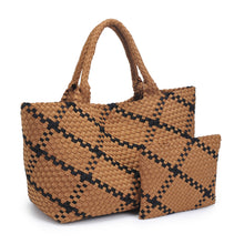 Load image into Gallery viewer, Sol Selene Sky's The Limit - Large Woven Neoprene Tote: Chocolate