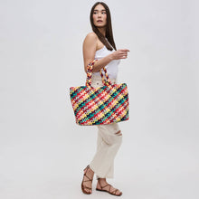 Load image into Gallery viewer, Sol Selene Sky's The Limit - Large Woven Neoprene Tote: Chocolate