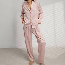 Load image into Gallery viewer, Lunya Washable Silk Long Sleeve Pant Set: Delicate Pink, M