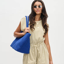 Load image into Gallery viewer, Sol Selene Sky's The Limit - Large Woven Neoprene Tote: Chocolate