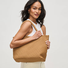 Load image into Gallery viewer, Sol Selene Sky's The Limit - Medium Woven Neoprene Tote: Sand