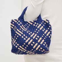Load image into Gallery viewer, Sky's The Limit - Woven Neoprene Small Crossbody: Navy Nude