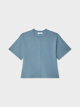 Load image into Gallery viewer, White + Warren Superfine Organic Cotton Waisted T-Shirt - Blue