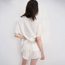 Load image into Gallery viewer, Lunya Washable Silk Tee Set: Tranquil White, M
