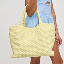 Load image into Gallery viewer, Sol Selene Sky's The Limit - Large Woven Neoprene Tote: Chocolate