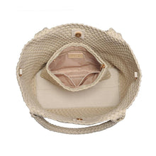 Load image into Gallery viewer, Sky's The Limit - Medium Laced Up Eco-Edition Tote: Nude