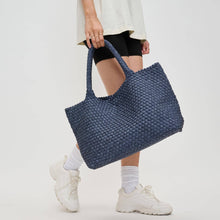 Load image into Gallery viewer, Sol Selene Sky's The Limit - Large Woven Neoprene Tote: Chocolate