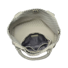Load image into Gallery viewer, Sol Selene Sky's The Limit - Medium Woven Neoprene Tote: Sand Black
