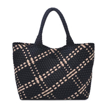 Load image into Gallery viewer, Sol Selene Sky's The Limit - Large Woven Neoprene Tote: Chocolate