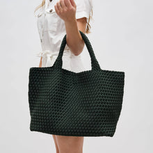 Load image into Gallery viewer, Sol Selene Sky's The Limit - Large Woven Neoprene Tote: Chocolate