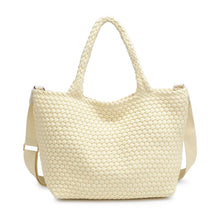 Load image into Gallery viewer, Sky's The Limit - Medium Laced Up Eco-Edition Tote: Nude